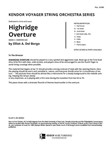 Highridge Overture (Full Score)