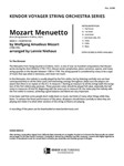 Mozart Menuetto (From String Quartet In D Minor, K421) (Full Score) (From String Quartet In D Minor, K421)