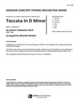 Toccata In D Minor (Full Score)
