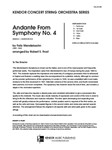 Andante From Symphony No. 4 (Full Score)