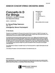 Concerto In D For Strings (Movement 2, Concerto For Trumpet, Two Oboes And Continuo) (Full Score) (Movement 2, Concerto For Trumpet, Two Oboes And Continuo)