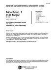 March No. 1 In D Major (K. 335) (Full Score) (K. 335)