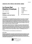 La Forza Del Destino Overture (Full Score)