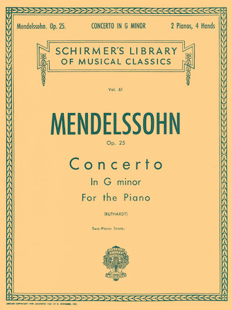 Concerto No. 1 in G Minor, Op. 25 - Schirmer Library of Classics Volume 61 Piano Duet