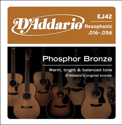 D'Addario 16-56 Medium Resophonic, Phosphor Bronze Resophonic Guitar Strings