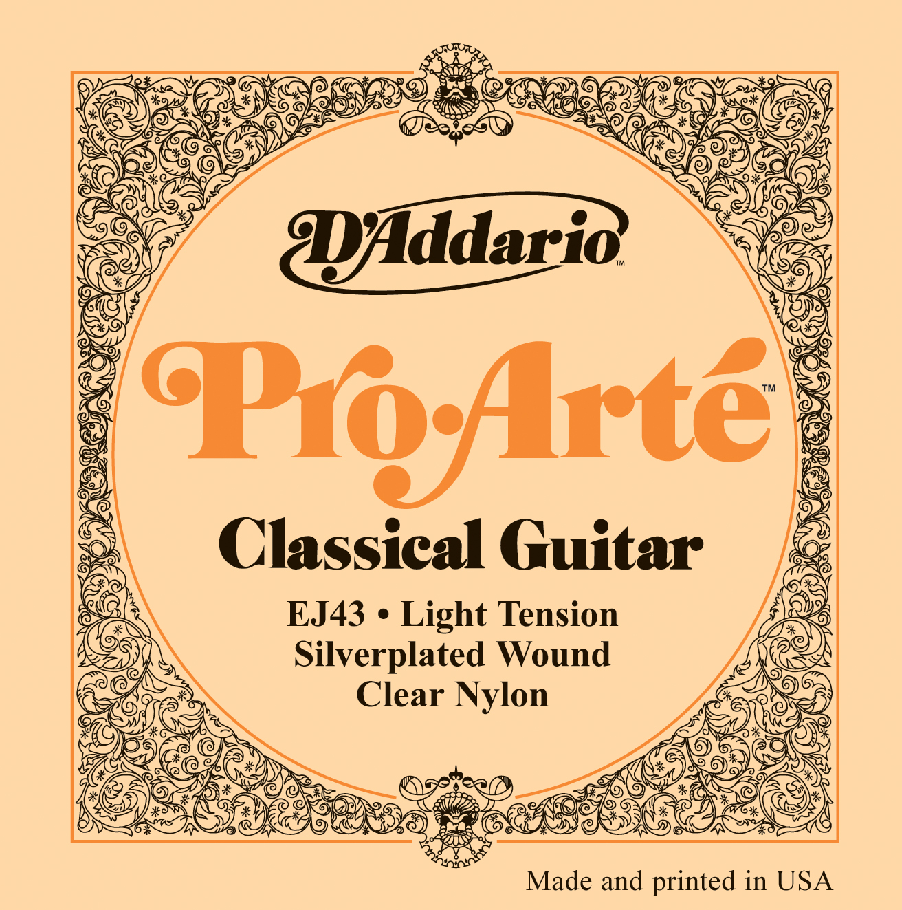 DADDARIO  D'Addario EJ43 Pro-Arte Nylon Classical Guitar Strings, Light Tension