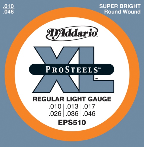 D'Addario 10-46 Regular Light, XL ProSteels Electric Guitar Strings
