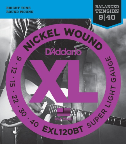 D'Addario 09-40 Super Light Balanced Tension, XL Nickel Electric Guitar Strings