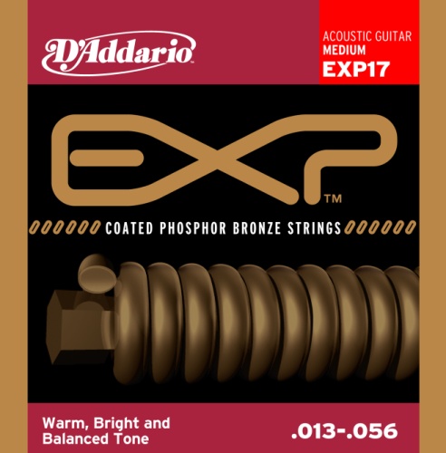 EXP17 D'addario Medium Coated Guitar String 13.56
