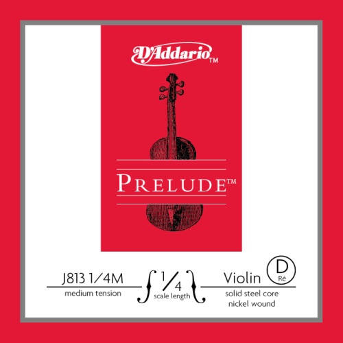 Prelude Strings Prelude Violin Single D String, 1/4 Scale, Medium Tension