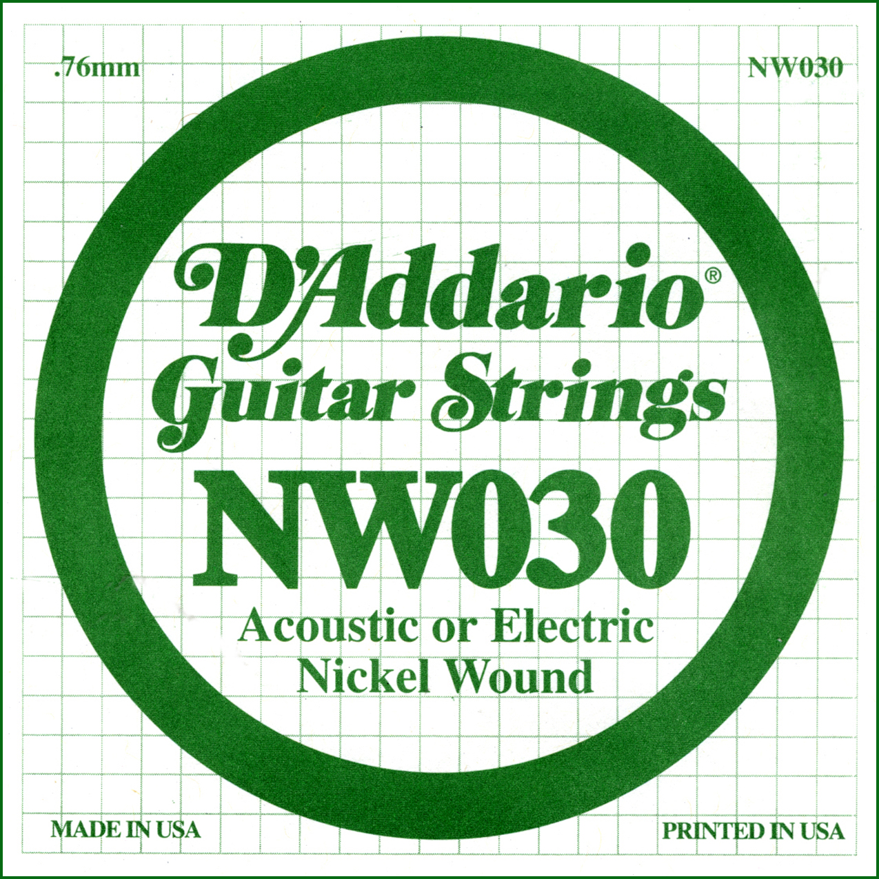 Ernie Williamson Music - D'Addario NW030 Nickel Wound Electric 