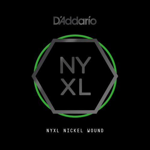 D'Addario NYNW062 NYXL Nickel Wound Electric Guitar Single String, .062