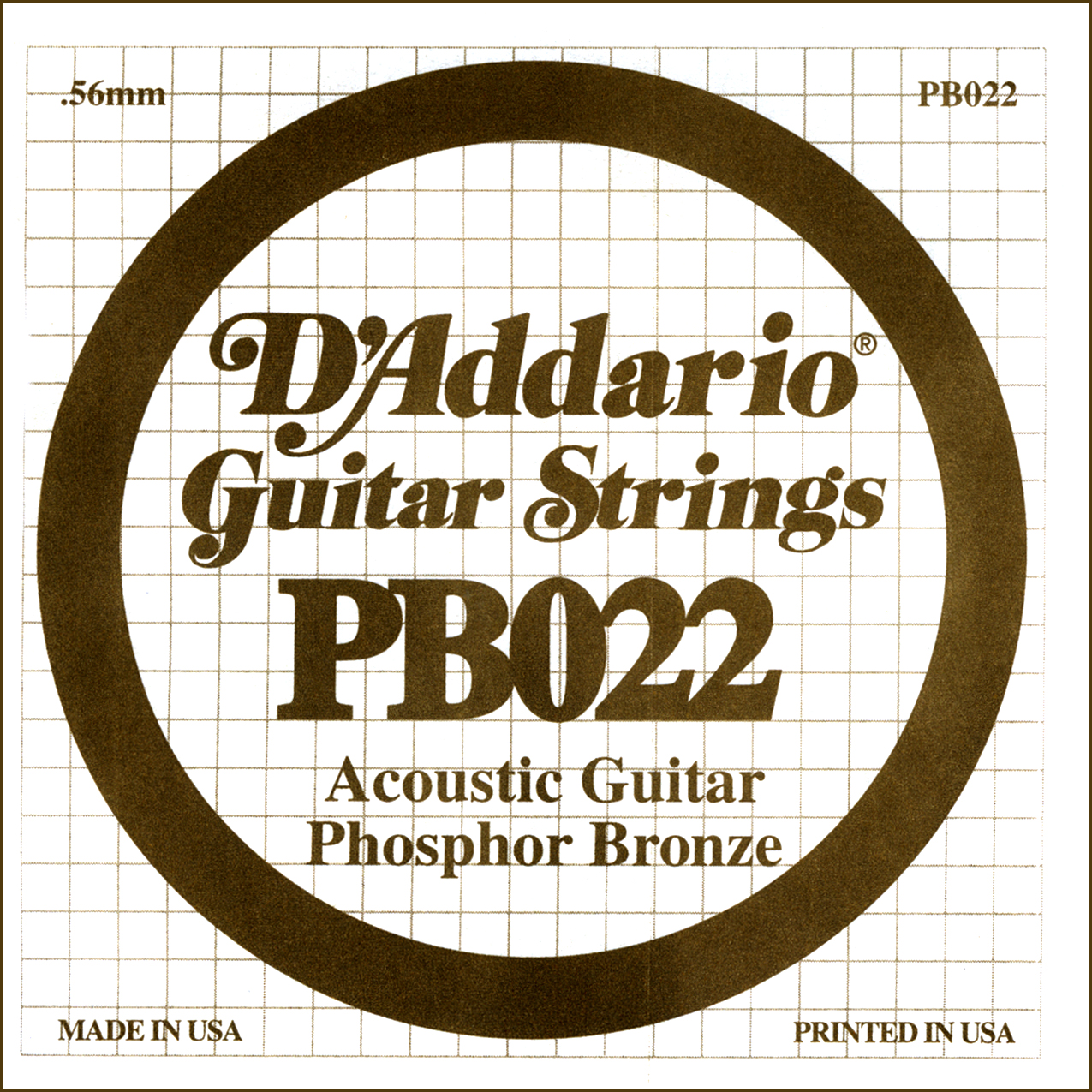 D'Addario .022 Phosphor Bronze