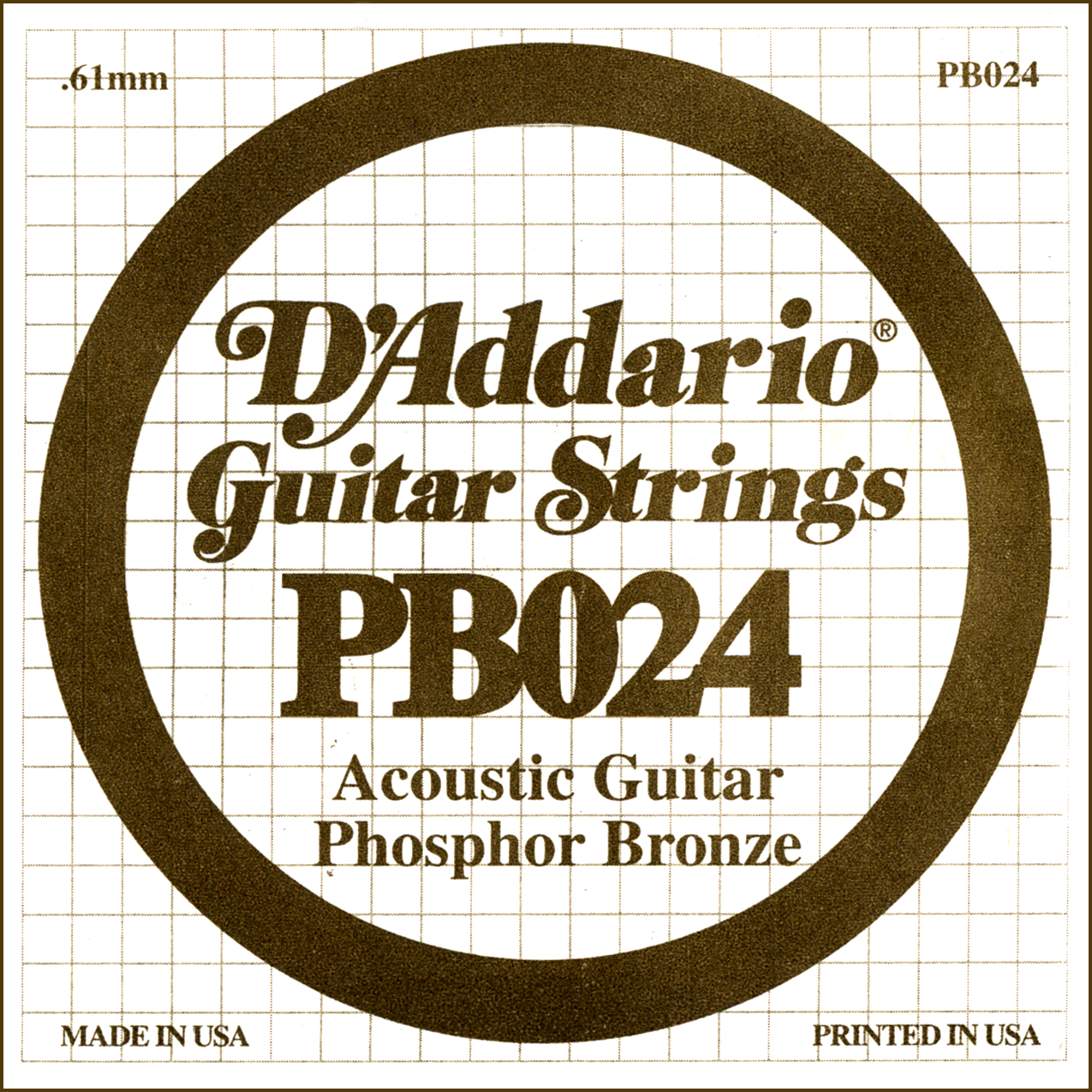 D'Addario .024 Phosphor Bronze