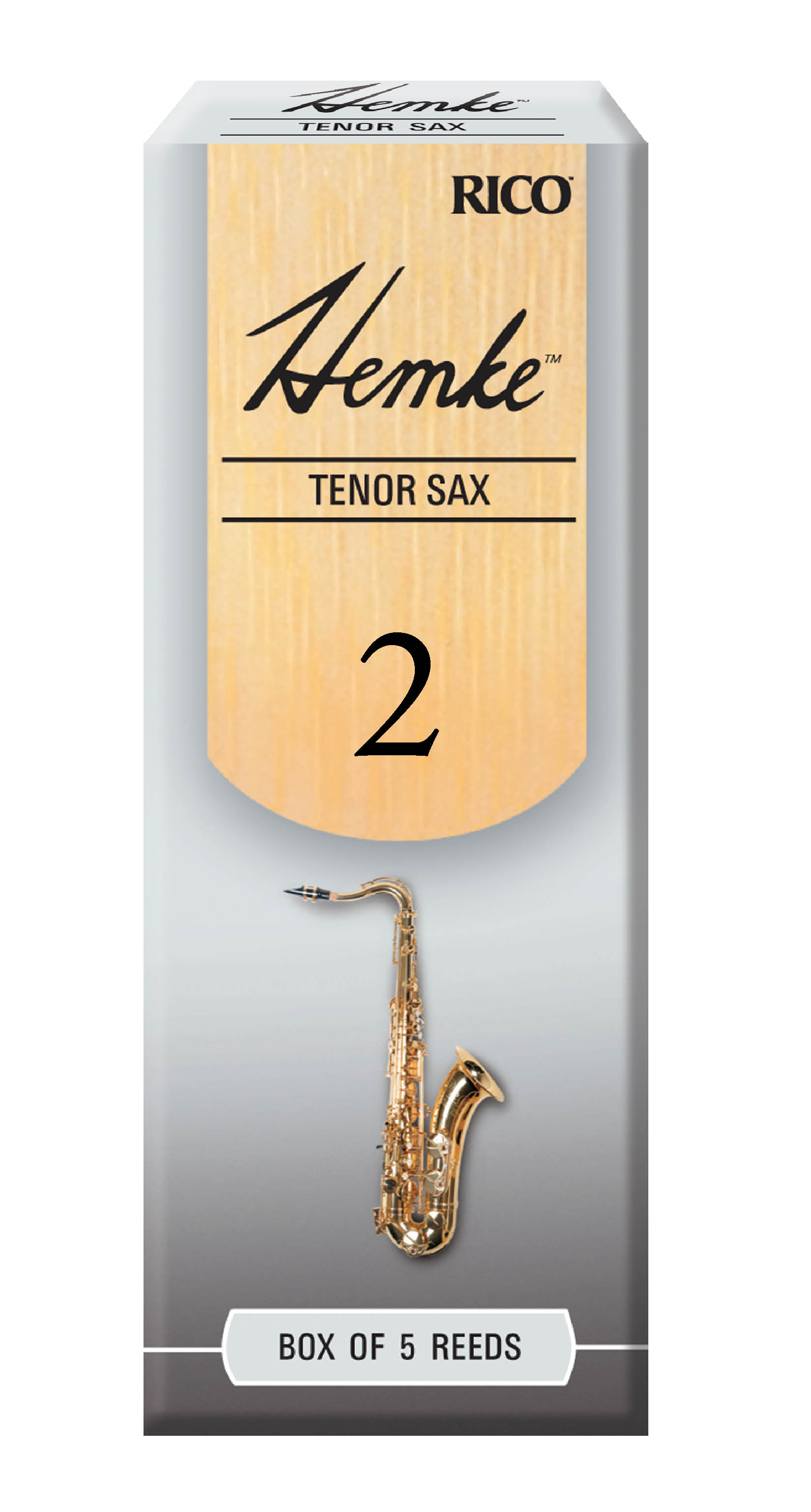 Hemke Tenor Saxophone Reeds, Strength 2.0, 5 Pack