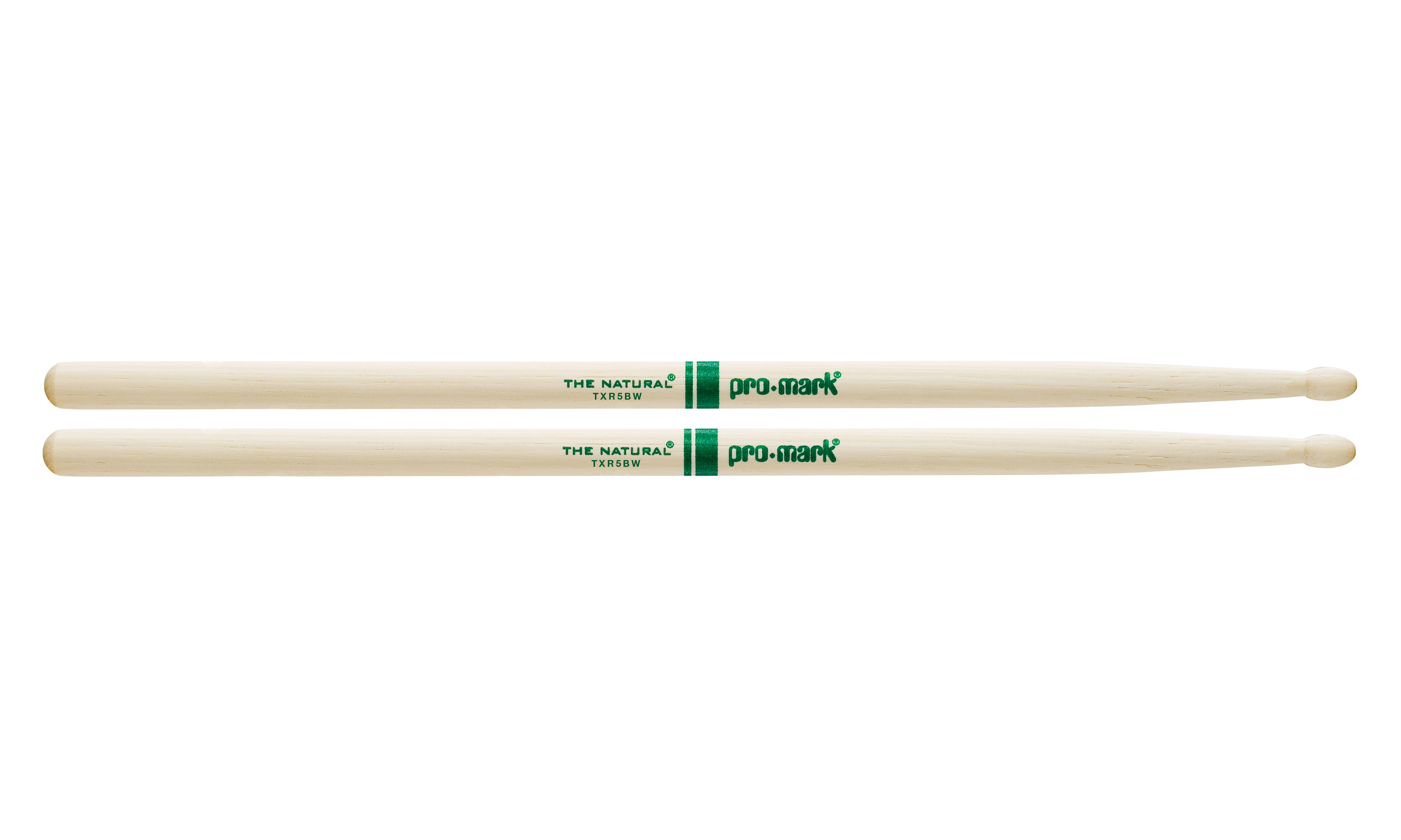 PROMARK TXR5BW ProMark Hickory 5B "The Natural" Wood Tip drumstick