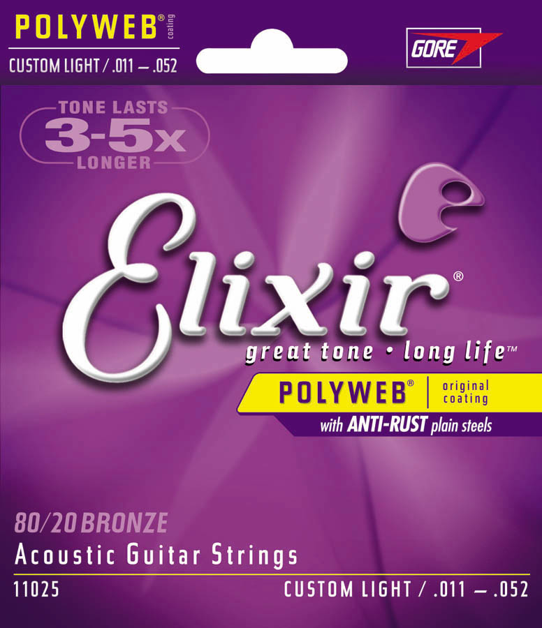 Elixir 11025 POLYWEB Acoustic 80/20 Bronze CL