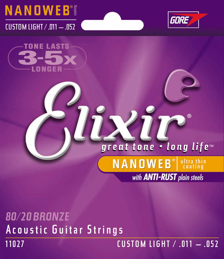 Elixir 11027 NANOWEB Acoustic 80/20 Bronze CL