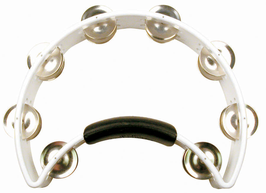 RhythmTech Half Moon White Tambourine