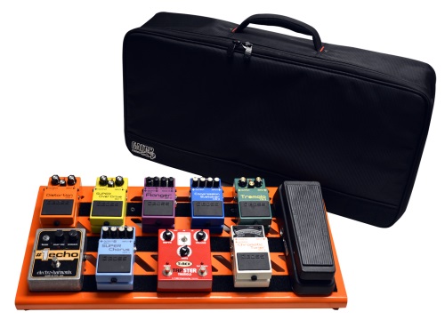 Gator GPB-BAK-OR Orange Aluminum Pedal Board; Large w/ Carry Bag