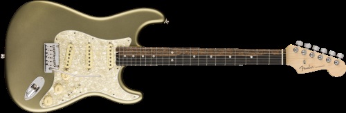 Fender American Elite Strat Ebony FB Satin Jade Pearl Metallic