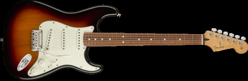 FENDER 0144503500 Player Stratocaster Pau Ferro Fingerboard, 3-Color Sunburst