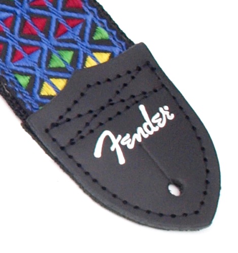 Fender Eric Johnson "The Walter" Signature Strap, Blue with Multi-Colored Triangle Pattern, 2"