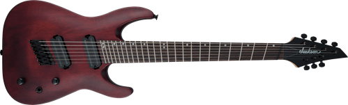 Jackson X Series Dinky® Arch Top DKAF7 MS, Laurel Fingerboard, Multi-Scale, Stained Mahogany