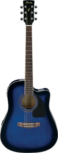 Ibanez PF15ECETBS PF Series Acoustic-Electric Guitar Blue Sunburst