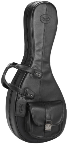 Reunion Blues (F) Style Mandolin Bag, Classic Black Leather  ***VINTAGE***