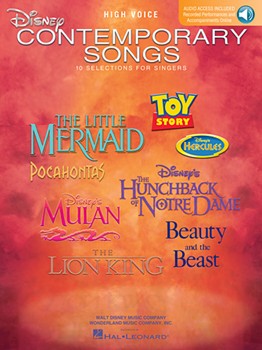 Hal Leonard Various   Disney Contemporary Songs - High Voice - Book / Online Audio