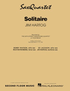Solitaire by Hartog Jim for Sax Quartet