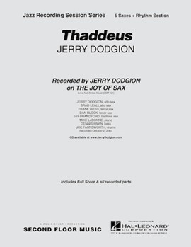 Thaddeus by Dodgion Jerry for Sax Quintet
