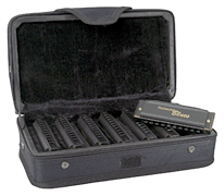 Hohner Piedmont Blues Harmonica Set of 7 Harps with Case