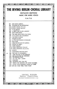 Give Me Your Tired Your Poor by Berlin Irving - Boutelle Charles - for SATB