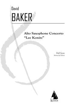 Alto Saxophone Concerto by Baker David for Score