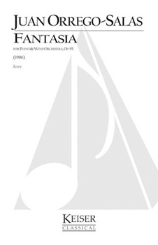 Fantasia for Piano and Wind Orchestra Op. 95 by Orrego-Salas Juan for Full Score