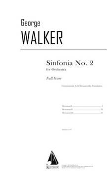 Sinfonia No. 2 by Walker George for Full Score