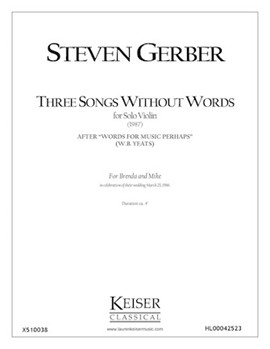 Three Songs Without Words from Words for Music Perhaps by Gerber Steven for