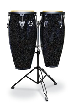 Lp Aspire 10-inch And 11-inch Santana Black Magic Conga Set With Double Stand