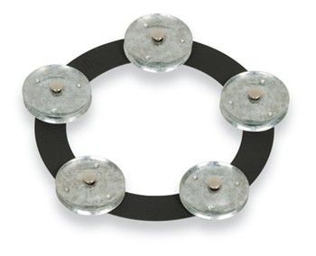 Lp Lp3806bga 6-inch Tambo-ring - Black Sand With Galvanized Steel Jingles