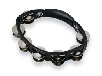 Lp Lp150 Cyclops Handheld Tambourine - Black With Steel Jingles