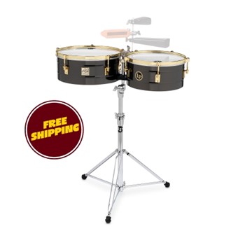 Lp Lp1416-r 14 And 16 Fausto Cuevas Iii Timbales - Black Nickel Over Brass