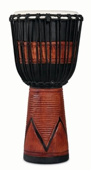 World Beat Wood Art Lg Djembe Blk/brn