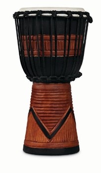 World Beat Wood Art Sm Djembe Blk/brn