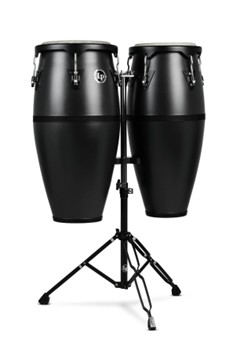 Discovery 10-inch And 11-inch Conga Set With Double Conga Stand - Onyx
