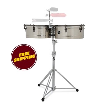 14 And 15 E-class Top-tuning Timbales - Chrome Over Steel With Black Nickel Hardware