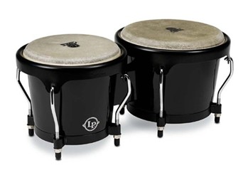 Lp Lp Aspire Lpa601f-bk Bongo Set Fiberglass Black With Black Hardware