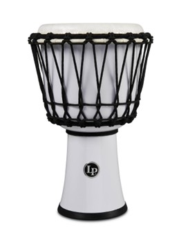 Lp 7-inch Rope Tuned Circle Djembe With Perfect-pitch Head - White