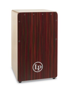 Lp Lp1491rb Woodshop Cajon W/red Blur Soundboard
